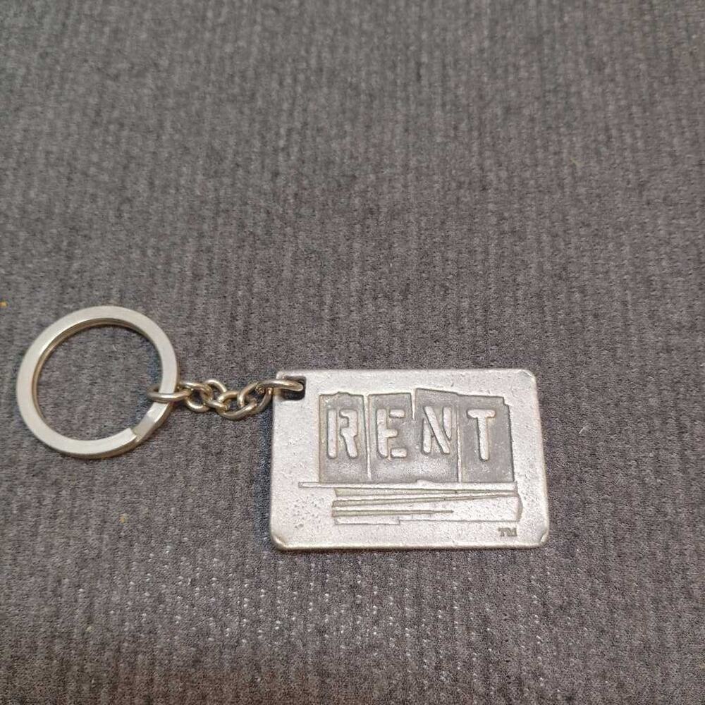 RENT Musical Theatre Keychain Collectible Broadway Souvenir Metal Key Ring